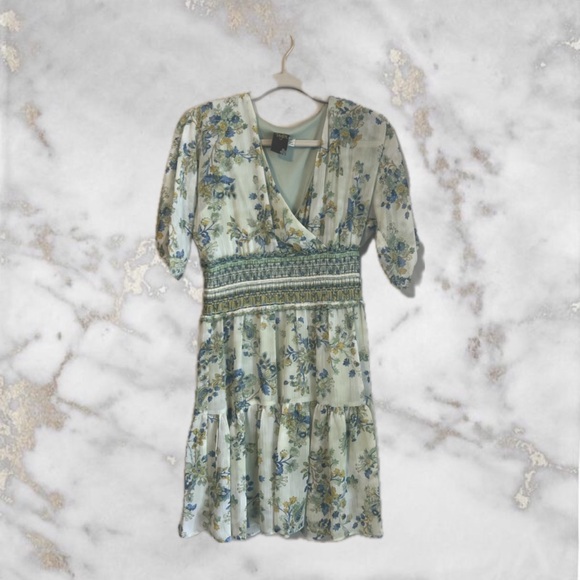 Taylor Three Quarter Sleeve Floral Dress Sz S - Picture 1 of 16